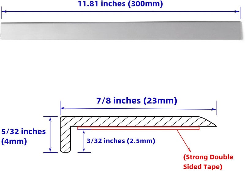 Tilingview 10 Pcs Peel and Stick Tile Trim Edge, Self-Adhesive 12" PVC Molding Edging for Kitchen Backsplash (Dull Gray) - Image 5